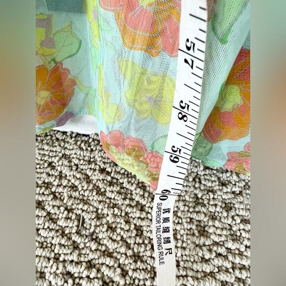 Savage x Fenty Free Spirit Floral Mesh Full-Length Robe Flower Power date M/L - Picture 8 of 8